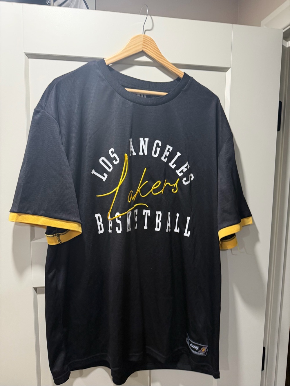 NBA Los Angeles Lakers Black & Yellow Basketball Shirt